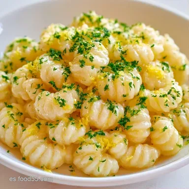 Ensalada De Pasta Ligera Lim&oacute;n Para 4 Tarjeta de receta