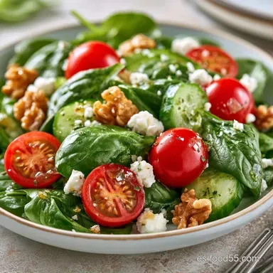 Ensalada De Verano Fresca con Feta Tarjeta de receta
