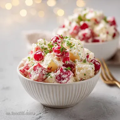 Ensalada Rusa Navide&ntilde;a: Receta con Manzana para 8 Porciones Tarjeta de receta