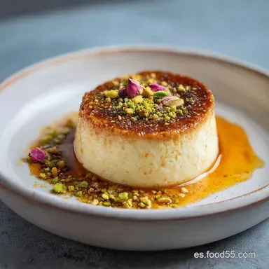 Flan de Turr&oacute;n Receta Casera en 1 Hora Tarjeta de receta