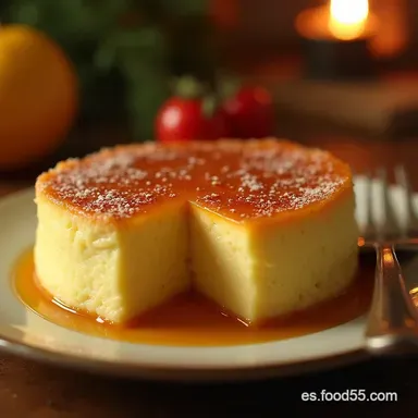 Flan Cremoso de Turr&oacute;n de Jijona Sin Horno Receta F&aacute;cil Express Tarjeta de receta
