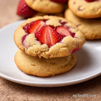 The Best Strawberry Cheesecake Cookies Un Capricho Casero Delicioso Tarjeta de receta