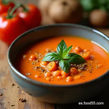 Gazpacho Andaluz Tradicional Receta F&aacute;cil y Refrescante de Verano Tarjeta de receta