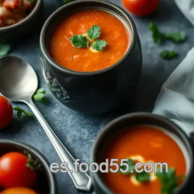 Gazpacho Andaluz: El Sabor del Verano en tu Mesa Tarjeta de receta