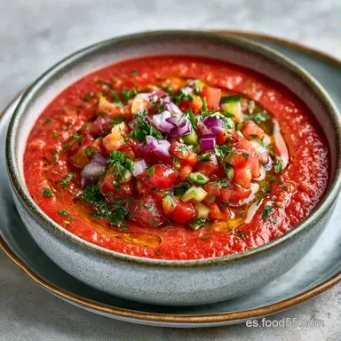 Gazpacho En Thermomix Para 6 Personas Tarjeta de receta