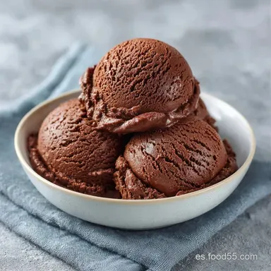 Helado De Chocolate: Textura Sedosa Tarjeta de receta