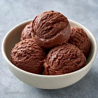 Helado De Chocolate Para 4 Personas Tarjeta de receta