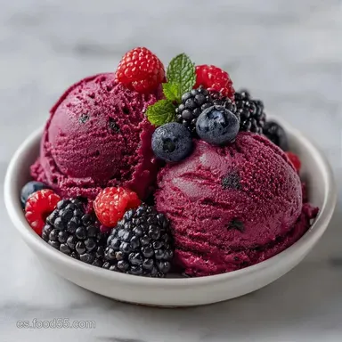 Helado De Mora Con Leche Condensada Tarjeta de receta
