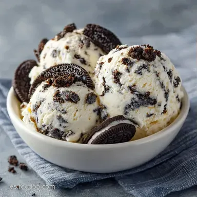 Helado de Oreo: Textura Aterciopelada Tarjeta de receta