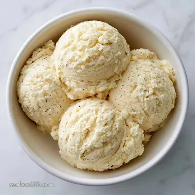 Helado de Vainilla: Textura Sedosa Tarjeta de receta