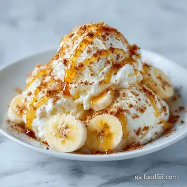 Helado Pl&aacute;tano Yogur: Textura Sedosa Tarjeta de receta