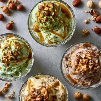 Helados Caseros Cremosos de Frutos Secos