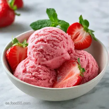 Helados De Fruta Con Yogur Griego Tarjeta de receta