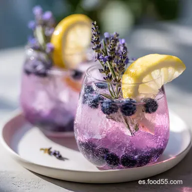 Limonada Lavanda Ar&aacute;ndano Receta Refrescante en 20 Minutos Tarjeta de receta