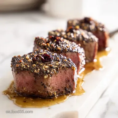 Lomo A La Pimienta en 35 Minutos Tarjeta de receta