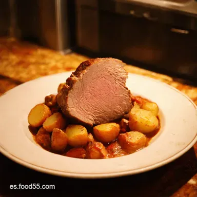 Lomo de Cerdo al Horno Receta Casera con Patatas Tarjeta de receta