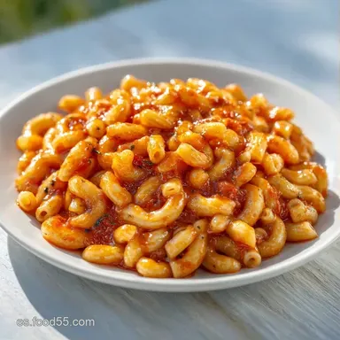 Macarrones Fr&iacute;os Tomate para 4 Personas Tarjeta de receta