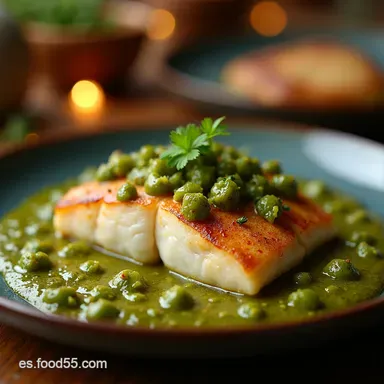 Merluza a la Bilbaina con Salsa de Pimientos Choriceros Tarjeta de receta