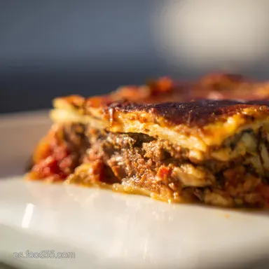 Moussaka Griega Casera: &iexcl;Un Viaje al Mediterr&aacute;neo! Tarjeta de receta