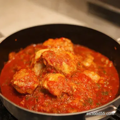 Receta Muslos de Pollo en Salsa Un Cl&aacute;sico Espa&ntilde;ol Tarjeta de receta