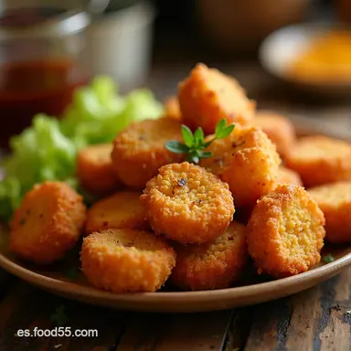 Nuggets de Pollo Caseros en Air Fryer Crujientes y F&aacute;ciles Tarjeta de receta