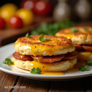 Panqueques Americanos Esponjosos Receta F&aacute;cil y Deliciosa Tarjeta de receta