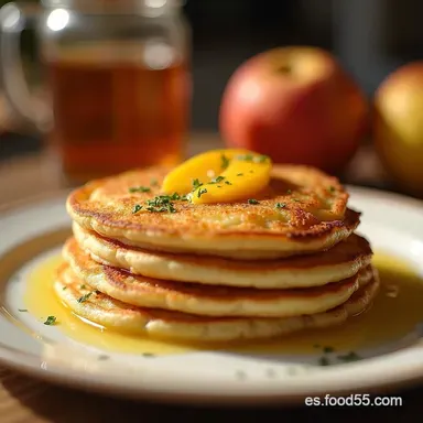 Panqueques de Avena y Manzana Esponjosos Sin Licuadora Tarjeta de receta