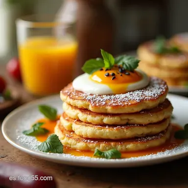Panqueques de Avena y Yogur Desayuno Sano y F&aacute;cil Tarjeta de receta