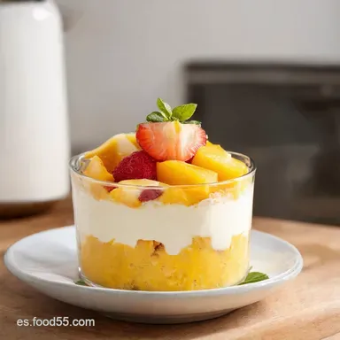 Parfait de Verano Express Con 4 Ingredientes y Listo en 10 Tarjeta de receta