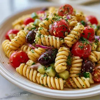 Pasta Corta Para Ensalada Para 4 Personas Tarjeta de receta