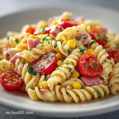 Pasta Fr&iacute;a Casera Tradicional: 30 Min Tarjeta de receta