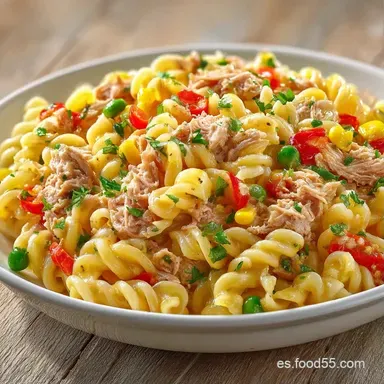 Pasta Fr&iacute;a Con At&uacute;n R&aacute;pida en 25 Minutos Tarjeta de receta