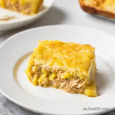 Pastel de Patata y Pollo con Puerro Receta de la Abuela