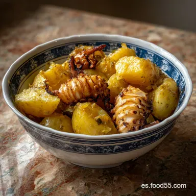 Patatas con Choco: Receta F&aacute;cil al Estilo Andaluz Tarjeta de receta