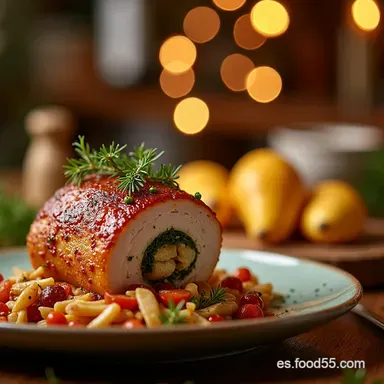 Cenas de Navidad Espectaculares 5 Pavo Relleno de Fiesta Tarjeta de receta