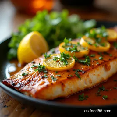 Pescado a la plancha con lim&oacute;n Sabor Mediterr&aacute;neo en Minutos Tarjeta de receta