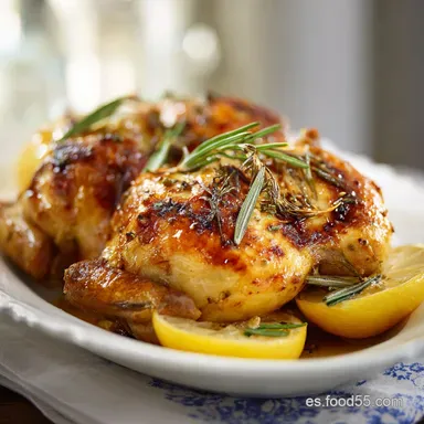 Pollo al Lim&oacute;n y Romero: Receta al Horno para 4 Personas Tarjeta de receta