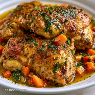 Pollo En Salsa para 4 Personas Tarjeta de receta