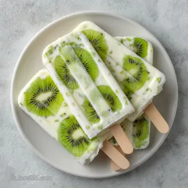 Polo De Kiwi Yogur en 15 Minutos Tarjeta de receta