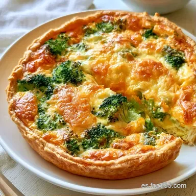 Quiche De Brócoli para 4 Personas Tarjeta de receta