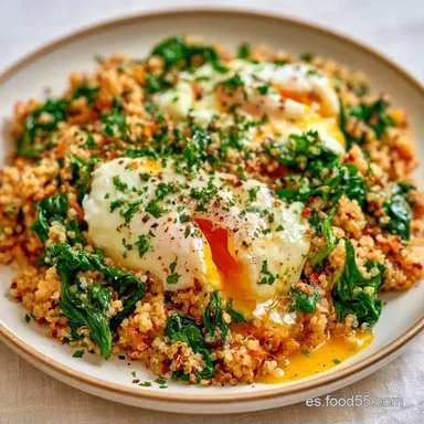 Quinoa Con Huevo en 40 Minutos Tarjeta de receta