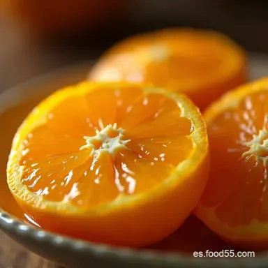Naranja Confitada Artesanal Brillante Melosa y sin Amargor Tarjeta de receta