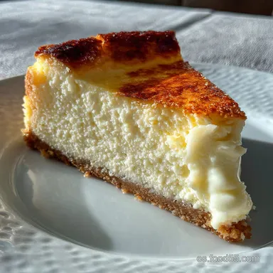Receta Tarta De Queso Horneada para 8 Porciones Tarjeta de receta