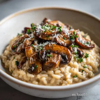 Risotto de Setas Cremoso para 4 Porciones Tarjeta de receta