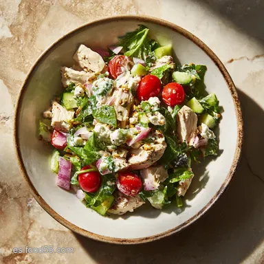 Receta de Salad Bowl que te Encantar&aacute; con Pollo: 25 Minutos Tarjeta de receta