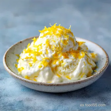 Sorbete Lim&oacute;n y Yogur: Textura Sedosa Tarjeta de receta