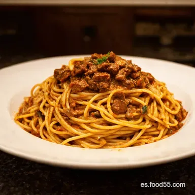 Spaghetti Con Carne Picada Receta de la Abuela F&aacute;cil Tarjeta de receta