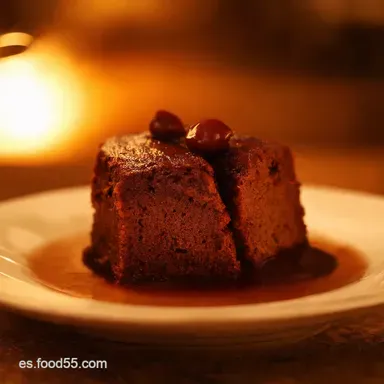 Sticky Toffee Pudding Pa Dos El Postre Rom&aacute;ntico Tarjeta de receta