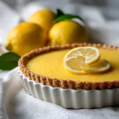 Tarta de Lim&oacute;n Casera con Galletas Tarjeta de receta