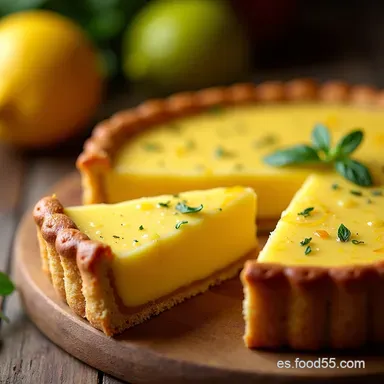 Tarta de Lim&oacute;n con Queso Crema Receta F&aacute;cil que Enamora Tarjeta de receta